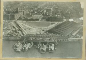 Camden City Ferry Port on Delaware River