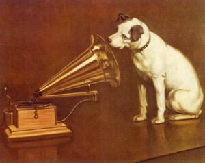 Print of His Masters Voice Painting 933